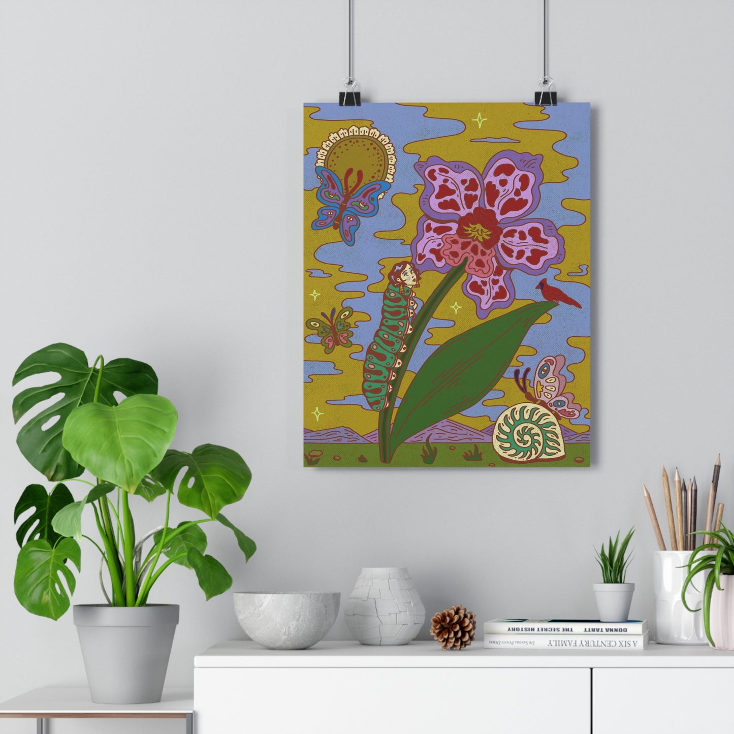 Caterpillar Girl (Illustration) — Giclée Art Print