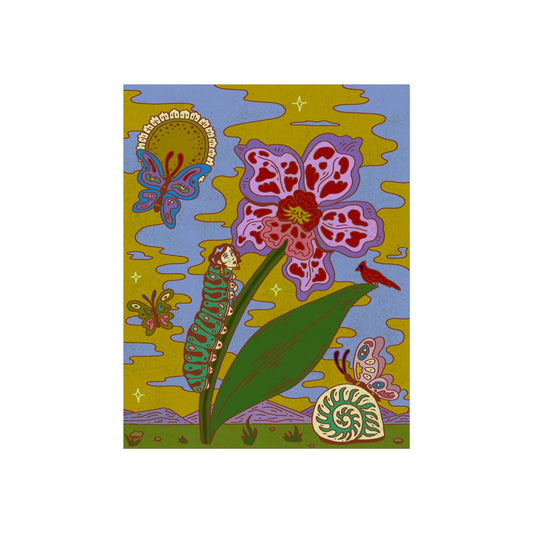 Caterpillar Girl (Illustration) — Giclée Art Print