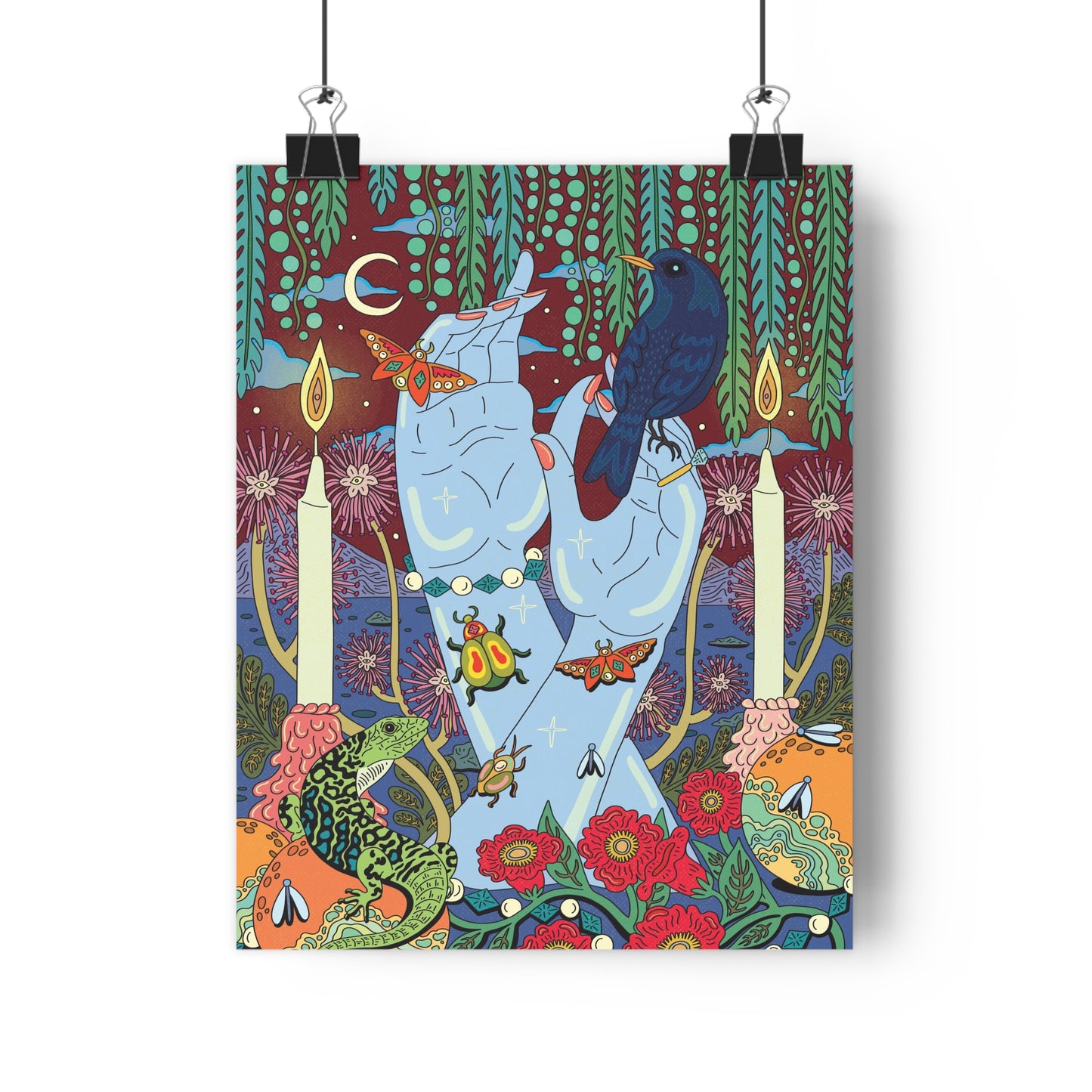 Blackbird Singing in the Dead of Night (Illustration) — Giclée Art Print