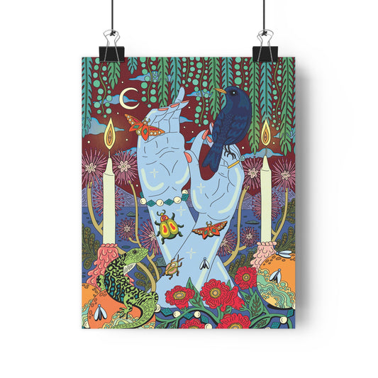 Blackbird Singing in the Dead of Night (Illustration) — Giclée Art Print