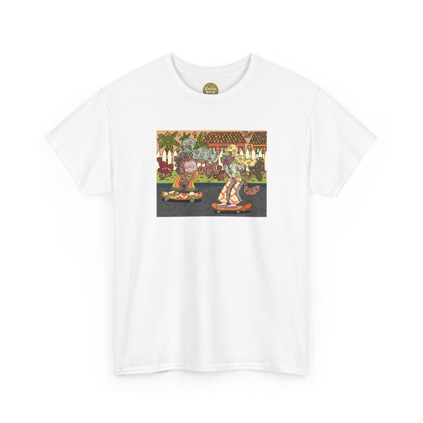 Sunglasses After Dark - Skateboard Vibe Unisex Heavy Cotton Tee